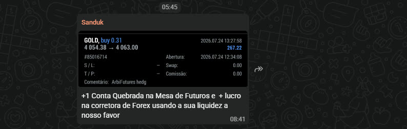 Operação protegida na prática