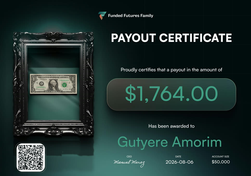 Saque de US$ 1.764 — conta de US$ 50.000, 06/08